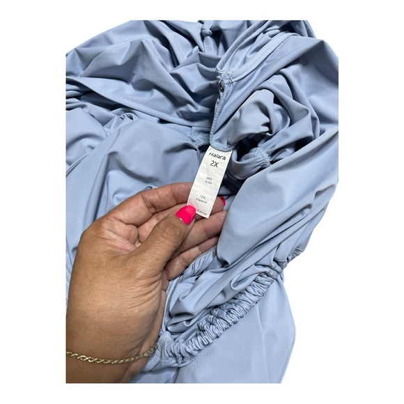 HALARA Sleeveless Tie Back Belted Pocket Cut Out Cool Touch Plus Size Jumpsuit - Picture 4 of 7